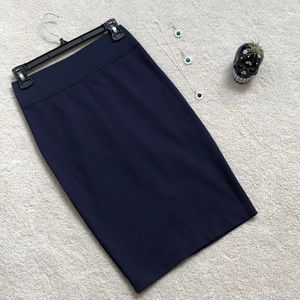 INC Navy Blue Petite Pencil Skirt